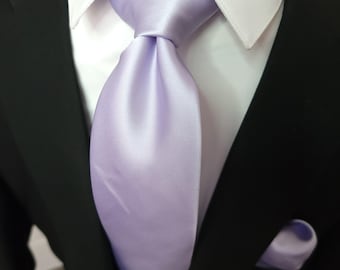 Set Cravatta E Fiocco Viola In Poliestere Per Uomo + Fazzoletto Abbinato In Omaggio - Taglia Multi-fit Adulti - Foto 12