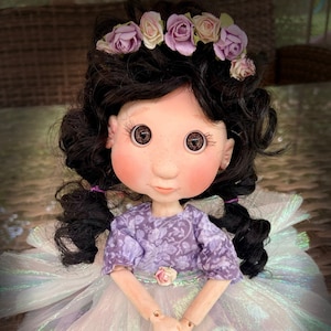 Unique Handmade BJD Doll Fullset - Artistic Ball Jointed Doll, OOAK Collectible, Decorative Shelf Sitter, Ballerina Outfit, Christmas Gift