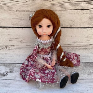 Handmade Art Doll for Home Decor, Polymer Clay Artist Doll, Custom OOAK Dolls, Decorative Collectors Doll, Renaissance Dolly Shelf Sitter