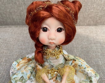 Muñeca de arcilla polimérica esculpida a mano: Muñeca victoriana OOAK