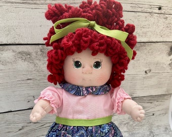 Custom Plush Baby Doll, Cloth Handmade OOAK Rag Dolls, Unique Soft Sculpture Interior Gift, Decorative Decor