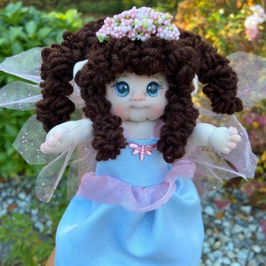 Soft Cloth Fairy Doll Ornament, Hanging Waldorf Inspired Doll, Handmade Fairies, Whimsical Wall Decoration for Girl Room, Fantasy Faeries