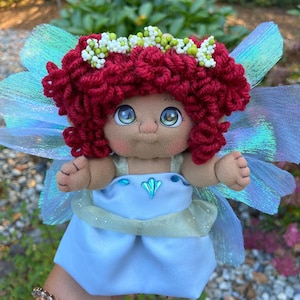 Handmade Cloth Fairy Doll, Fantasy Ornaments, Unique Soft Sculpture Fairies, OOAK Art Dolls, Waldorf Inspired For Bedroom Decor, Girl Gift