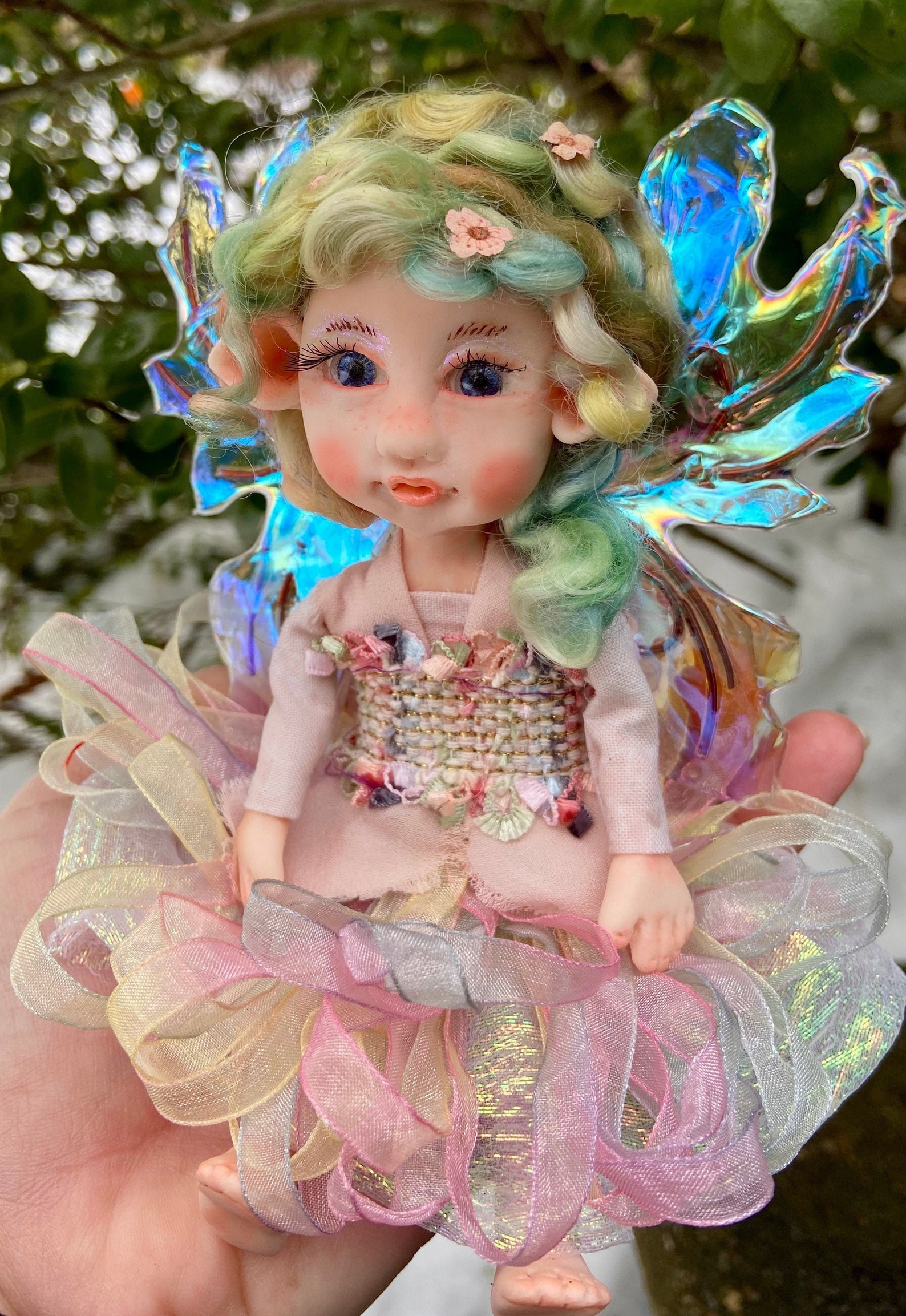 Sweet Fairy Art Doll Faerie Fae Figurine OOAK Dolls Polymer Etsy
