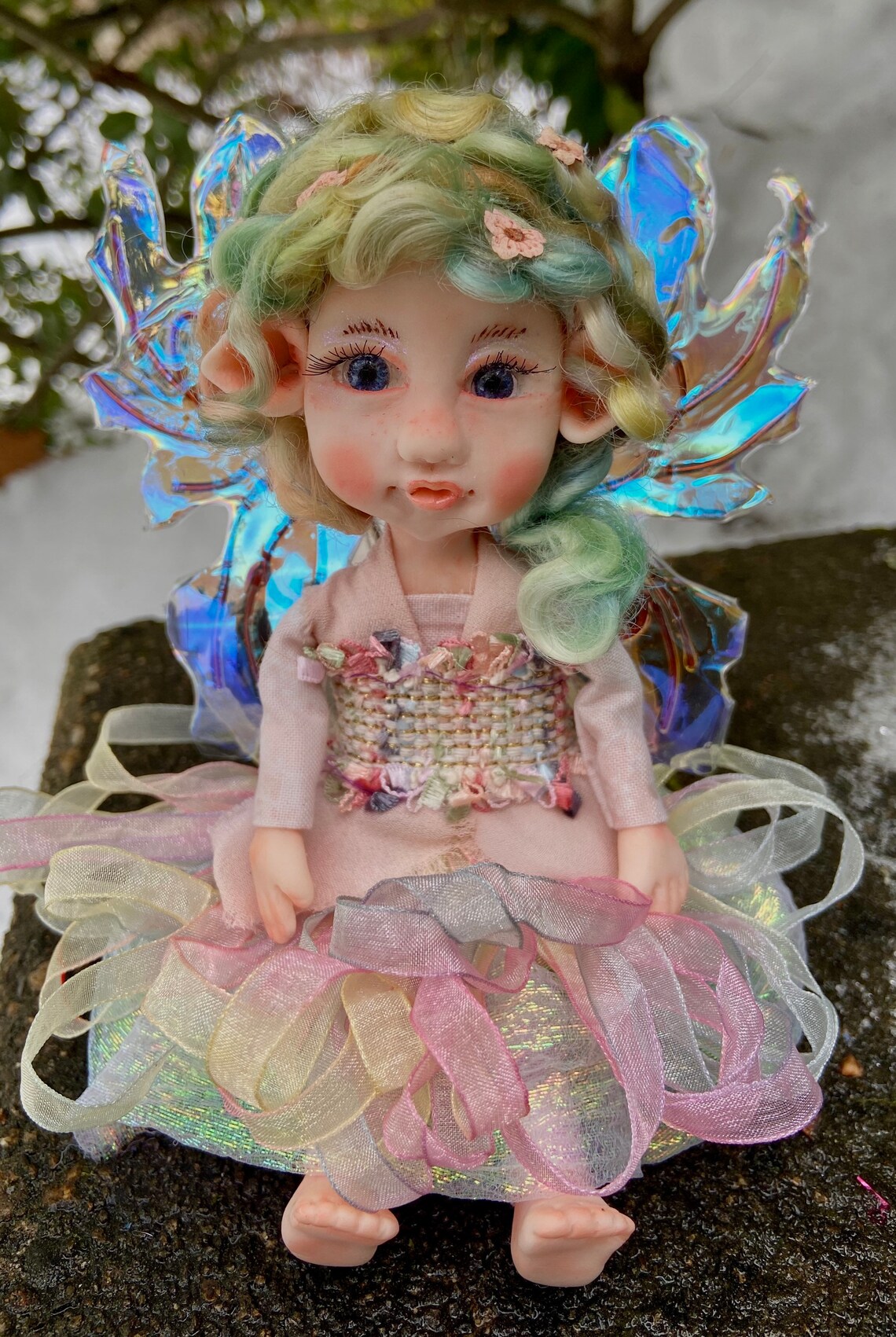 Sweet Fairy Art Doll Faerie Fae Figurine OOAK Dolls Polymer Etsy