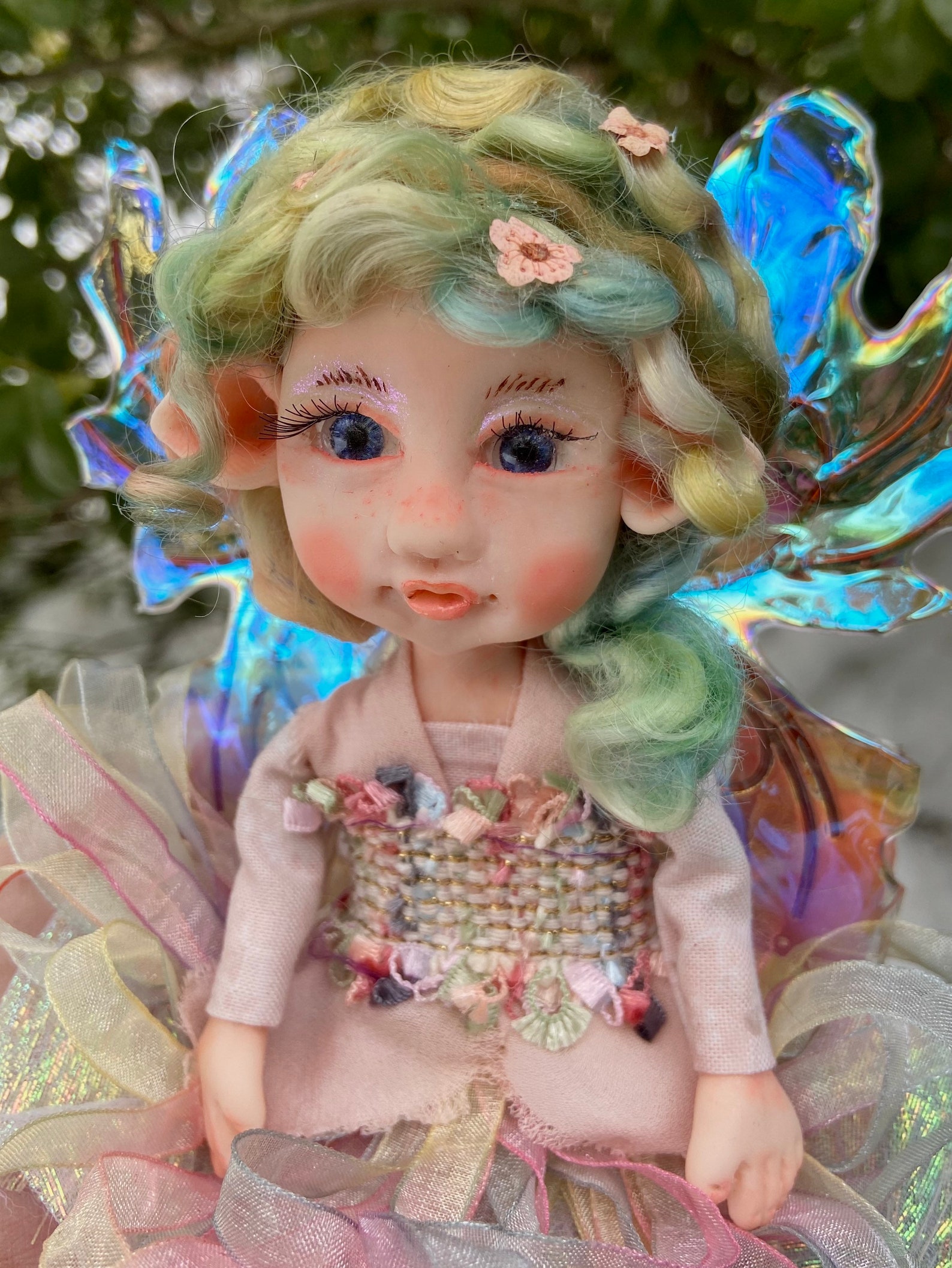 Sweet Fairy Art Doll Faerie Fae Figurine OOAK Dolls Polymer Etsy