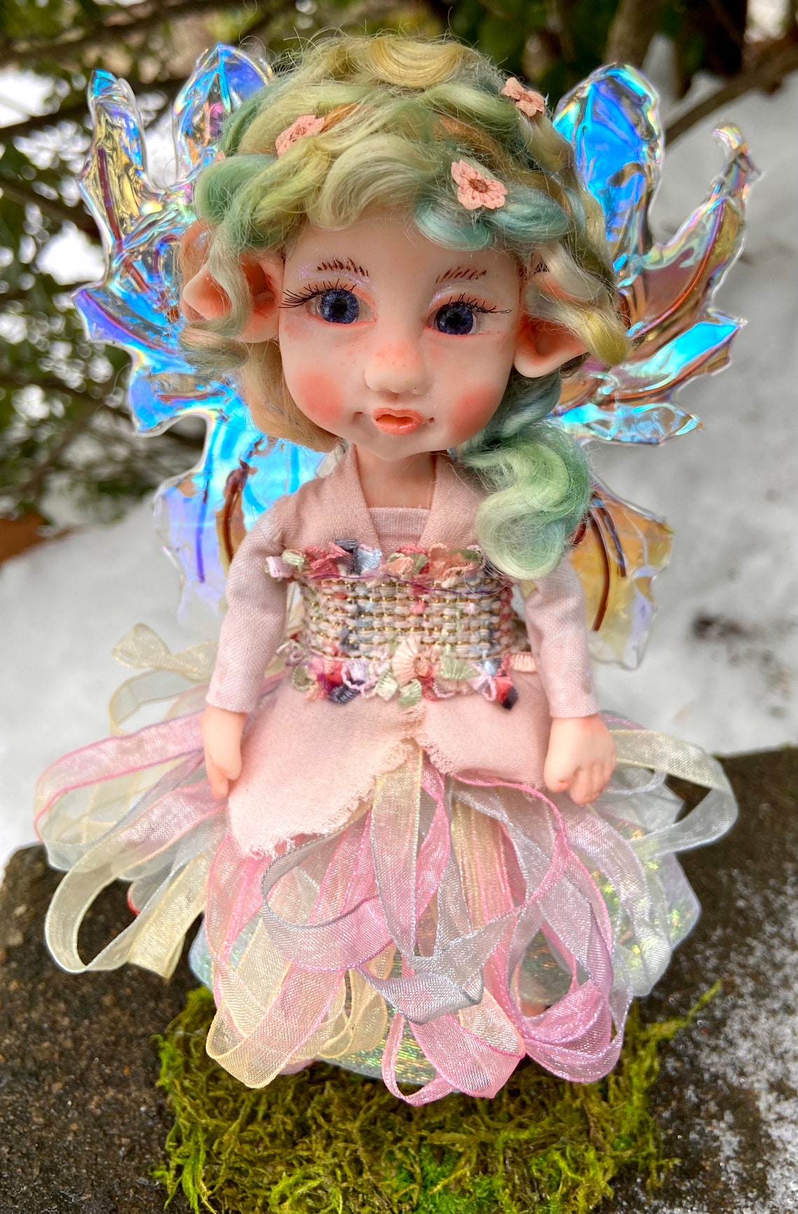 Sweet Fairy Art Doll Faerie Fae Figurine OOAK Dolls Polymer Etsy