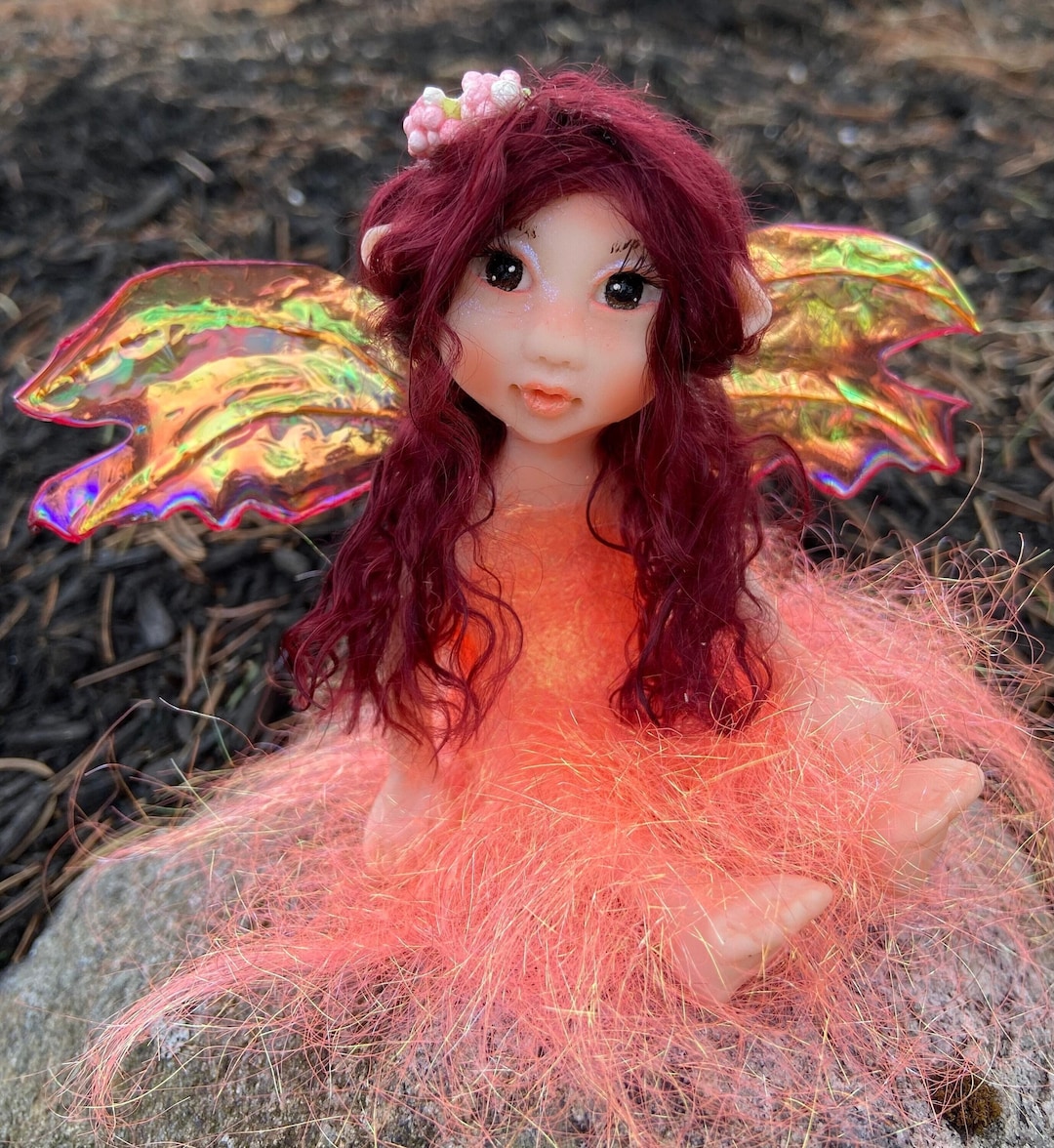 Miniature Fairy Figurine Clay Fairy Dolls Handmade Faerie Etsy