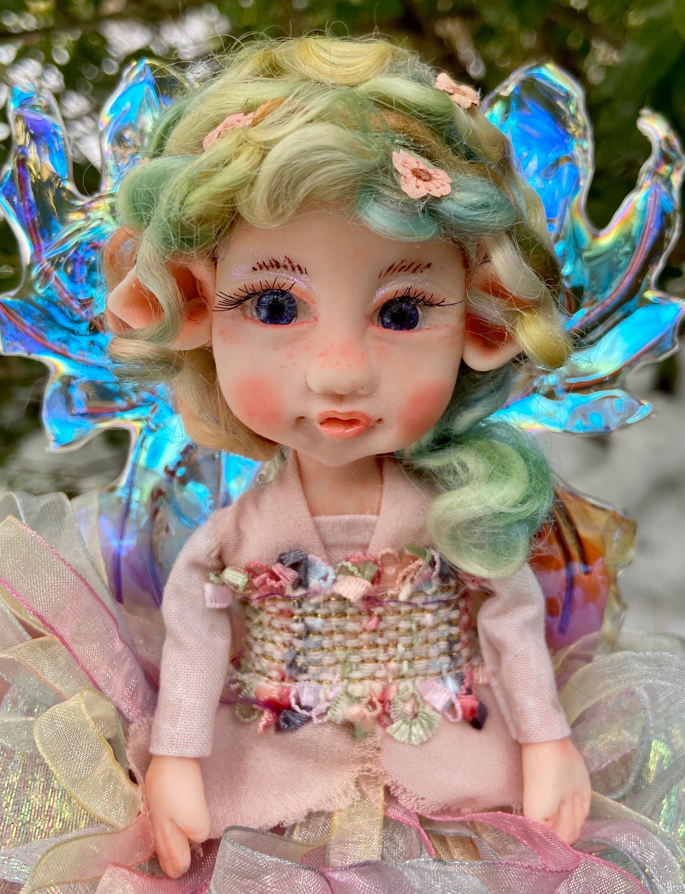 Sweet Fairy Art Doll Faerie Fae Figurine OOAK Dolls Polymer Etsy
