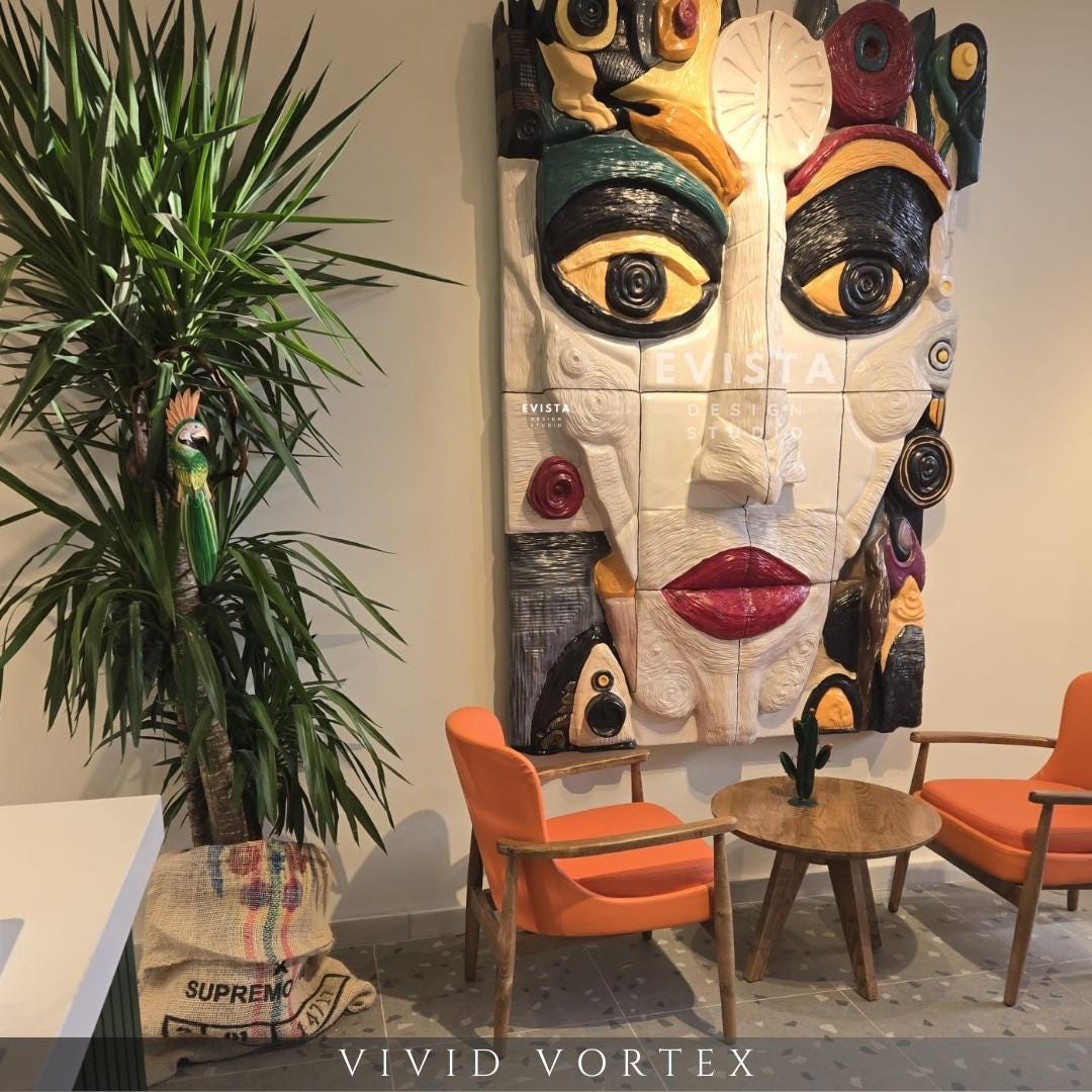 Vivid Vortex Wall Sculpture - Colorful 3D Modern Art, Swirling Abstract ...