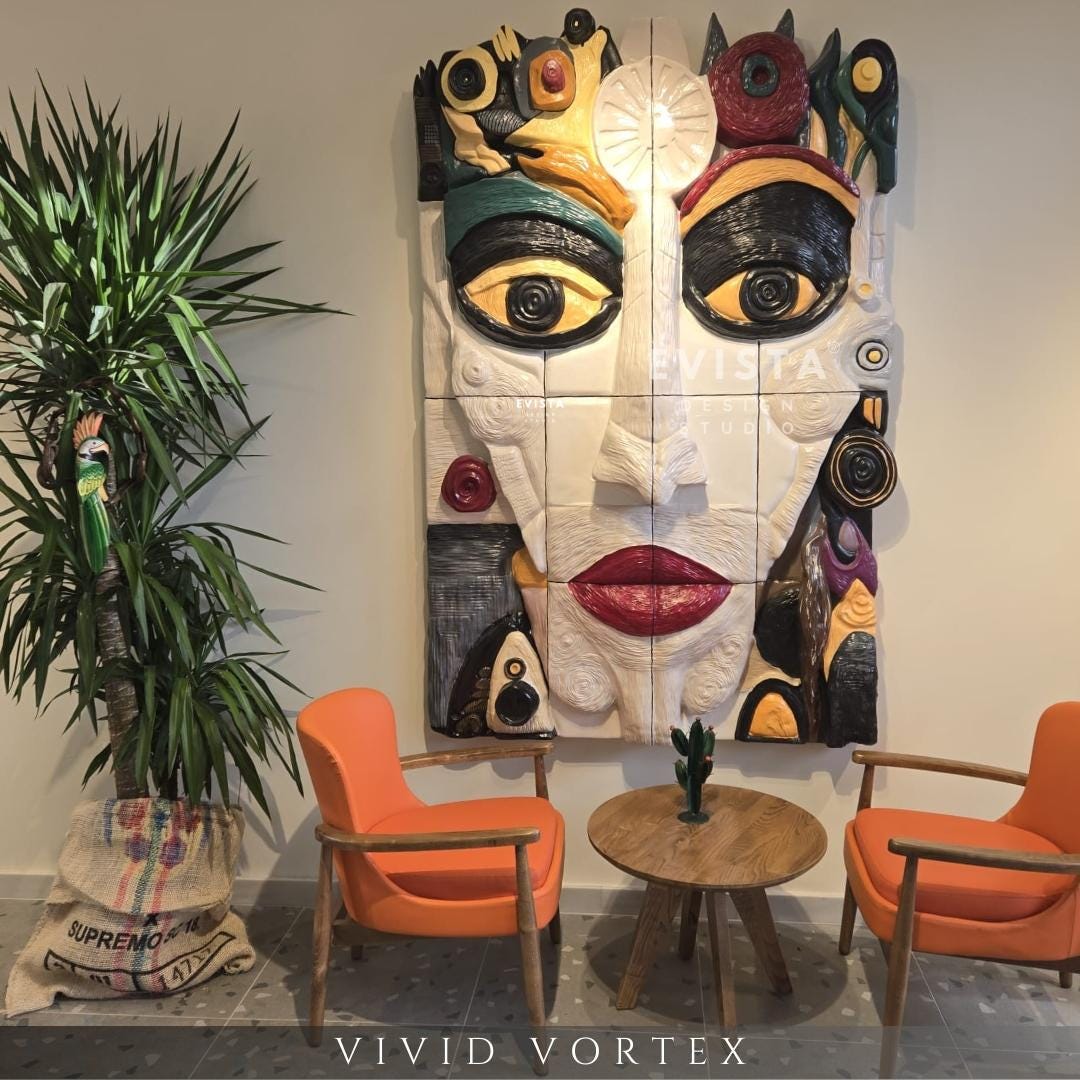 Vivid Vortex Wall Sculpture - Colorful 3D Modern Art, Swirling Abstract ...