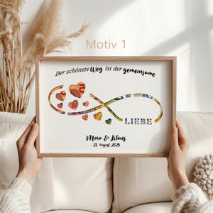 Hochzeitsgeschenk personalisiert Geldgeschenk Hochzeit Brautpaar Erinnerungsgeschenk mit Namen Geschenkidee Hochzeit ohne Bilderrahmen