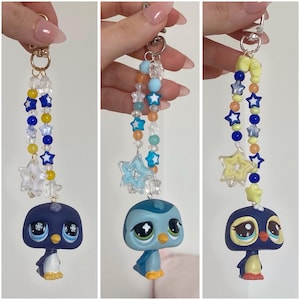 Petshop charms keychains in customizable beads and charms