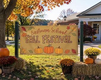 6x3 ft. Autumn Fall Party Banner Template | Editable in Canva | Printable Sign | Instant Download