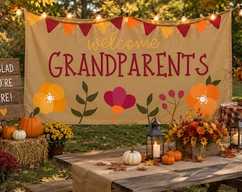 5x3 ft. Autumn Fall Party Banner Template | Editable in Canva | Printable Sign | Instant Download