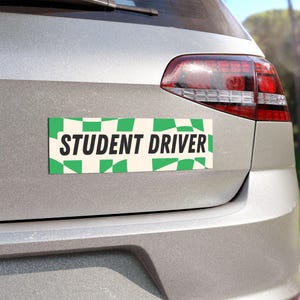 Student Driver Car Magnet: Safe Driving, Gift for Teens (10&quot;x3&quot;)