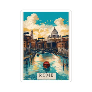 Rome Italy Landscape Sticker: Travel Souvenir Decal