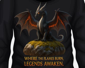Epic Dragon Legend Hoodie | Unisex Fantasy Dragon Sweatshirt