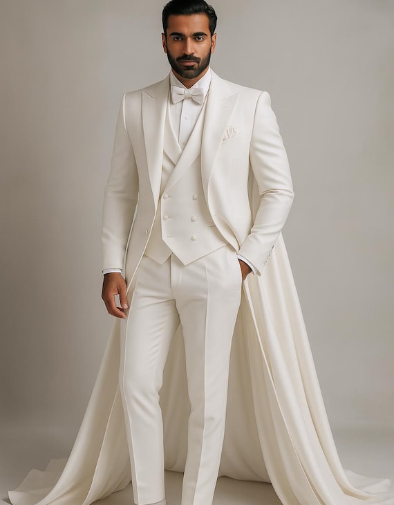 Royal Groom Suit with Cape, Luxury Velvet Wedding Tuxedo for Men, Victorian Gothic Embroidered Suit, Custom Regal Groom Outfit