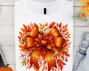 Herbst Bogen Kürbis Grafik T-Shirt: Unisex Herbst Halloween Shirt