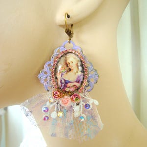 vintage Marie Antoinette earrings handmade earrings
