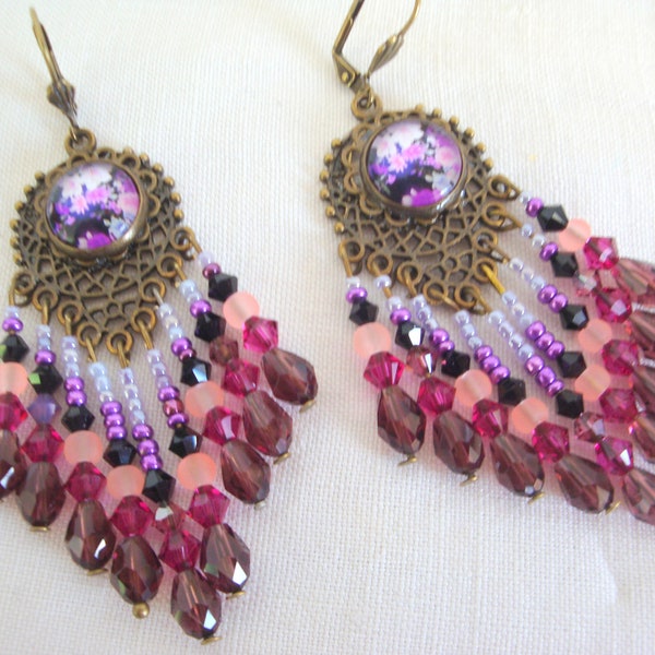 bohemian earrings boucles d'oreilles gitanes fait main