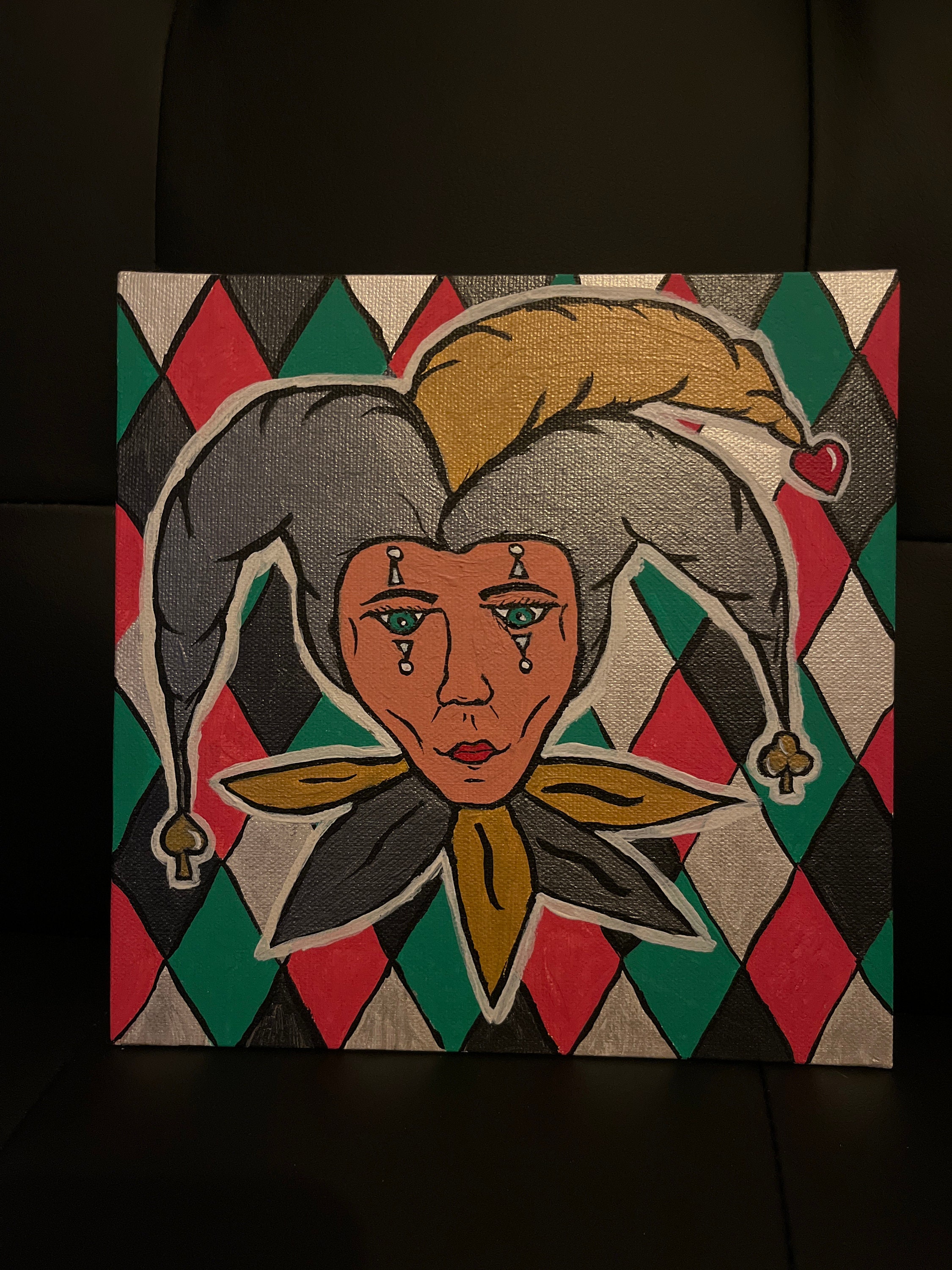 The Jester Painting Etsy