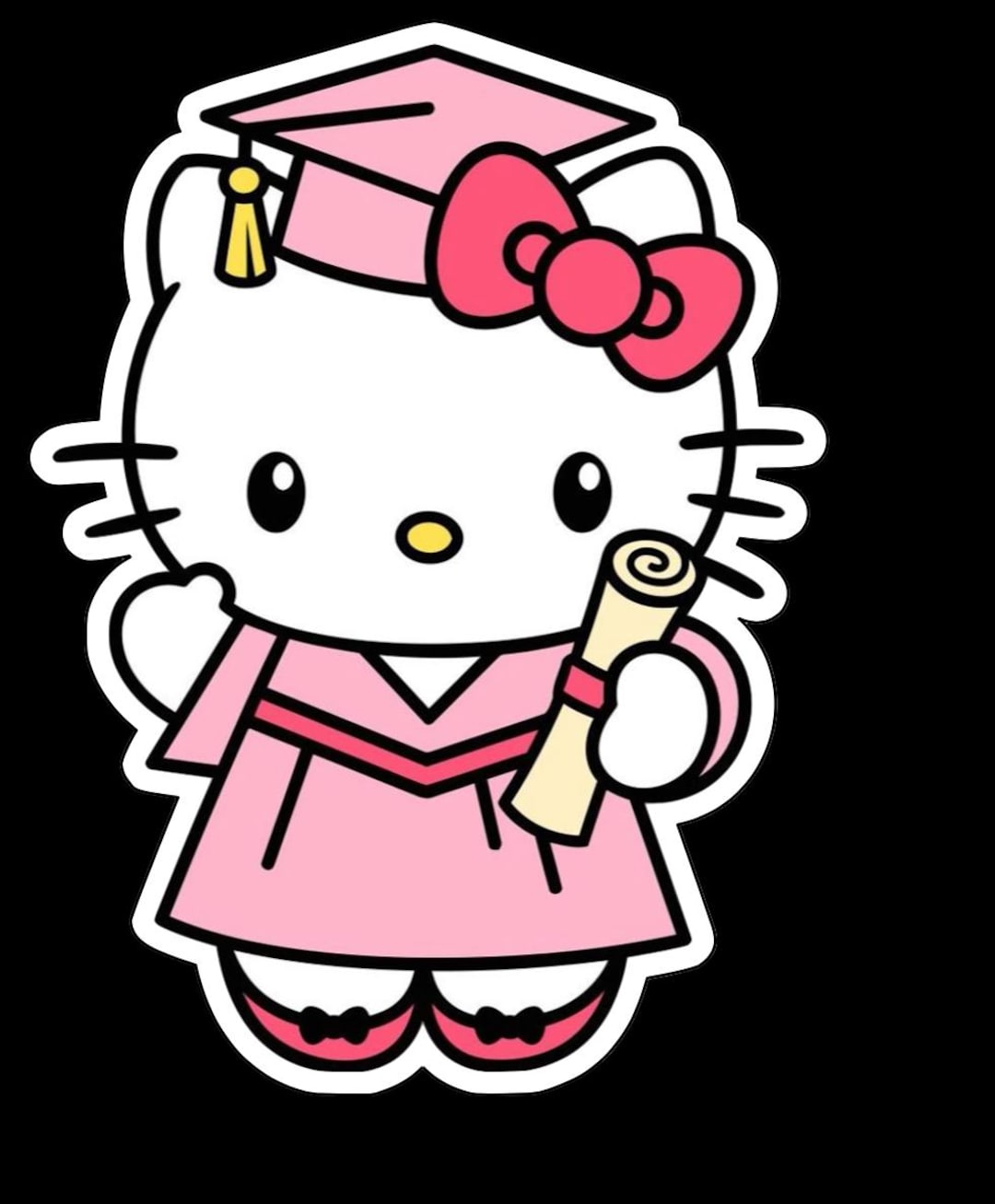 Adorno de graduación de Hello Kitty - Etsy México