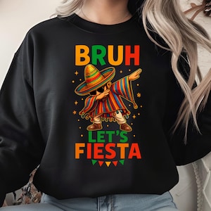 Bruh Let’s Fiesta PNG, Funny Cinco de Mayo Sublimation, Mexican Party Clipart for T-Shirts