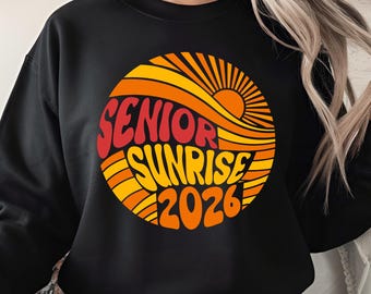 Senior Sunrise 2026 PNG | Retro Sunset Clipart (Digital Download)