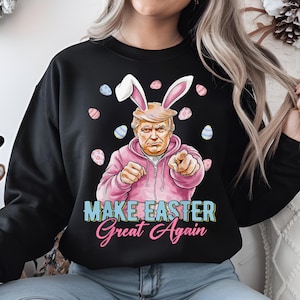 Divertente Pasqua Trump PNG / Rendi la Pasqua di nuovo fantastica Clipart / Parodia politica Download digitale / Sublimazione del meme del coniglietto pasquale, Trump Pasqua