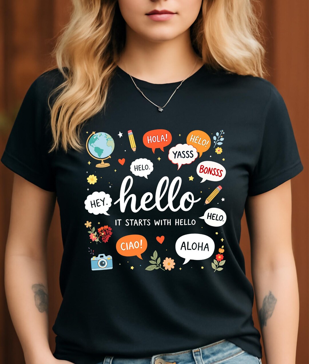 Hello Multilingual PNG | Cute Colorful Speech Bubble Design | Hello ...