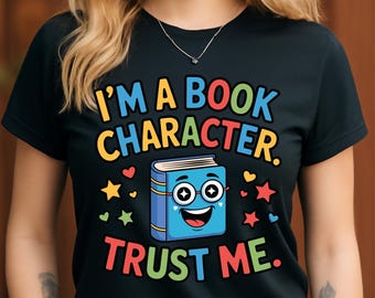 Funny Reading Teacher Shirt Design | Book Character PNG (Digital Download)