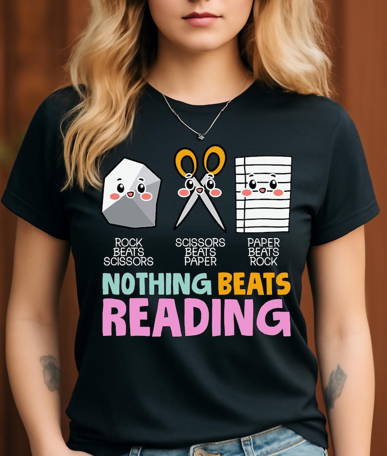 Nada supera la lectura PNG - Lindo amante de los libros Clipart - Descarga digital de alfabetización docente imagen 1