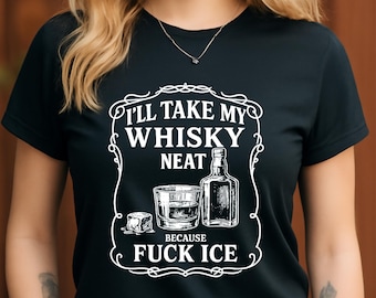 Whisky pur PNG, citation drôle d'alcool, conception de bar vintage