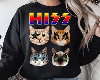 HISS Cats PNG – Design a sublimazione di gatti di una rock band (download digitale)