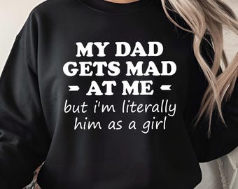 Funny Dad Daughter PNG | Sarcastic Humor Clipart (Digital Download)
