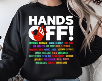 Hands Off Protest PNG – Activist Digital Design (Downloadable)
