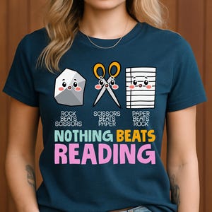 Nada supera la lectura PNG - Lindo amante de los libros Clipart - Descarga digital de alfabetización docente imagen 3
