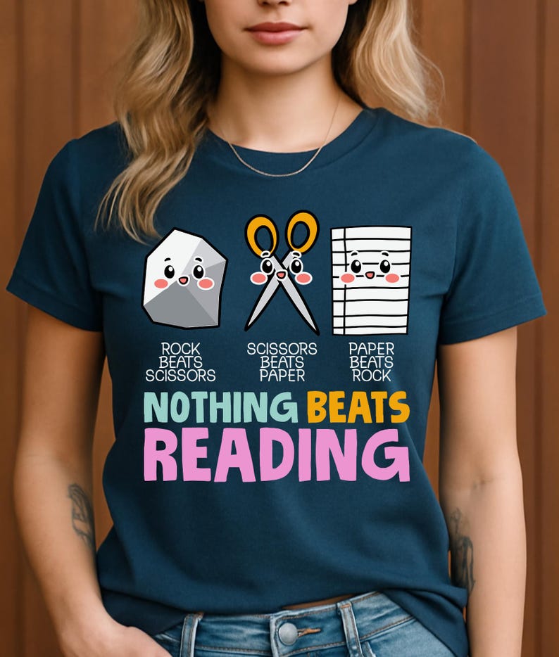 Nada supera la lectura PNG - Lindo amante de los libros Clipart - Descarga digital de alfabetización docente imagen 3