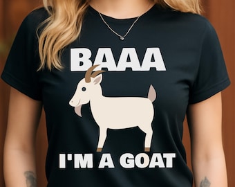 Baaa I’m a Goat PNG, Funny Goat Saying Design, Cute Farm Animal Clipart, Farm Humor PNG, Goat Lover Sublimation Download
