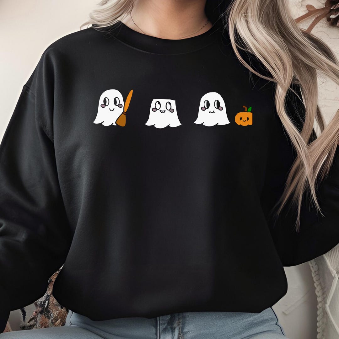 Kawaii Ghost PNG Bundle | Halloween Clipart for Kids (digital Download ...