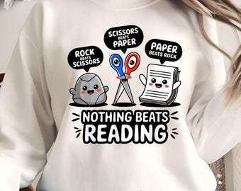 Niente è meglio di leggere PNG / Kawaii Rock Paper Scissors (download digitale)