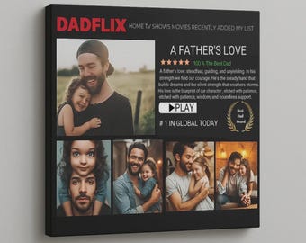 Dadflix - Inspirerad specialdesignad canvas – “En fars kärlek”