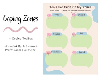 Coping Skills Zones: Emotion Regulation Tools (Digital Download)
