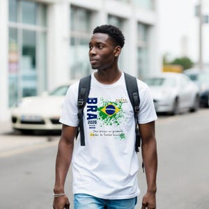 World Cup | Personalized Brasil T-Shirt | Graphic Tee | Casual Outfit Top | Gift | Unisex Football Apparel image 3