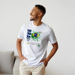 World Cup | Personalized Brasil T-Shirt | Graphic Tee | Casual Outfit Top | Gift | Unisex Football Apparel image 8