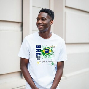 World Cup | Personalized Brasil T-Shirt | Graphic Tee | Casual Outfit Top | Gift | Unisex Football Apparel image 7