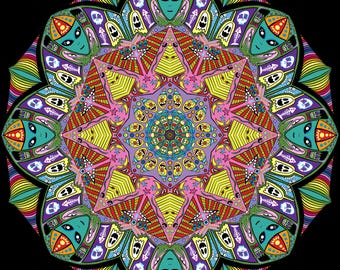 Mandala degli Antichi Alieni, Download Digitale, Arte BOHO