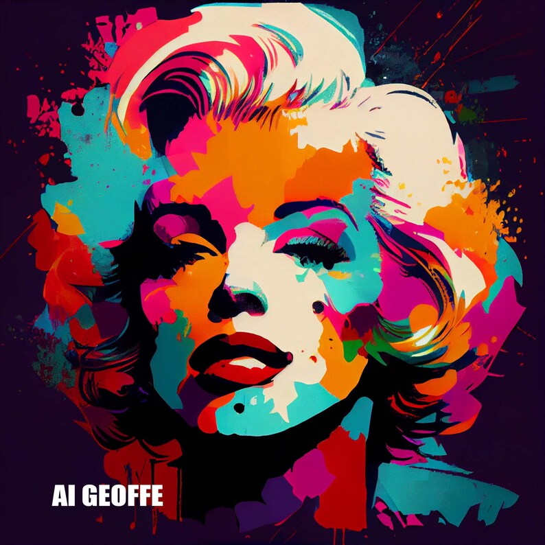 The Marilyn Monroe AI Art Variations SET 6 Midjourney Etsy